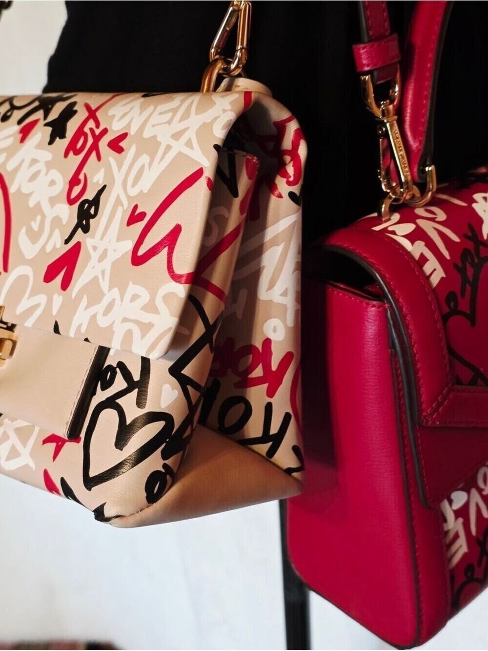 Rare Michael Kors Graffiti Love Heart Bag Bundle — Both With Tags - Picture 3 of 14